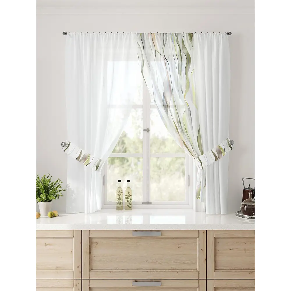 Фото Тюль Comfy way Лерис - 28 CW509028-150 на шторной ленте 150x300 см цвет белый