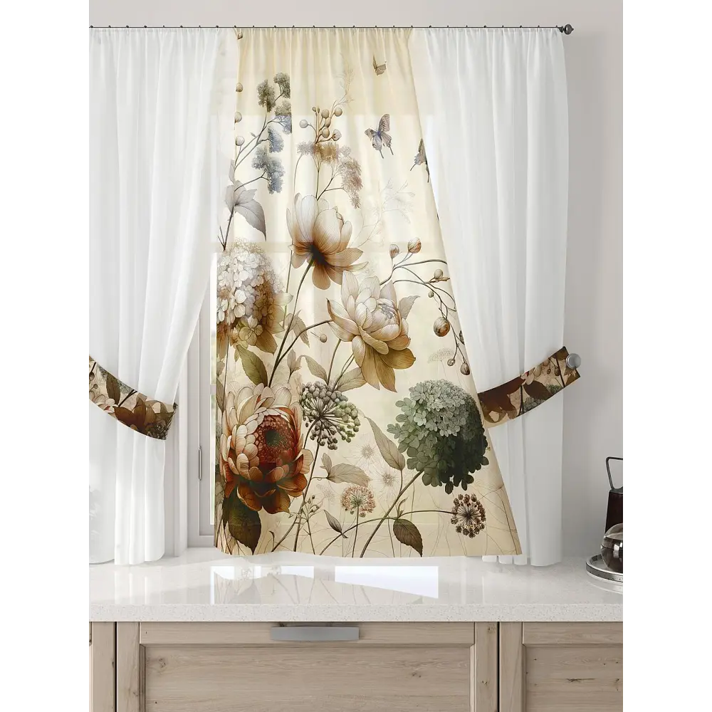 Фото 3 Тюль Comfy way Лерис - 31 CW509031-150 на шторной ленте 150x300 см цвет бежевый