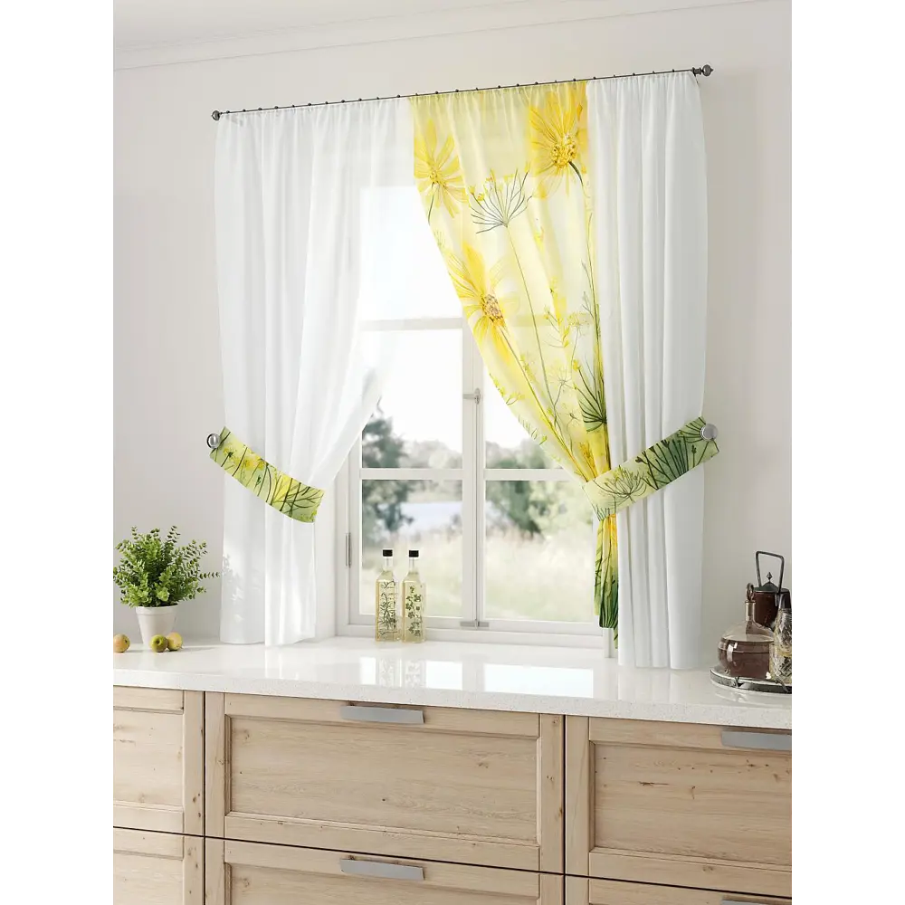 Фото 2 Тюль Comfy way Лерис - 30 CW509030-150 на шторной ленте 150x300 см цвет белый