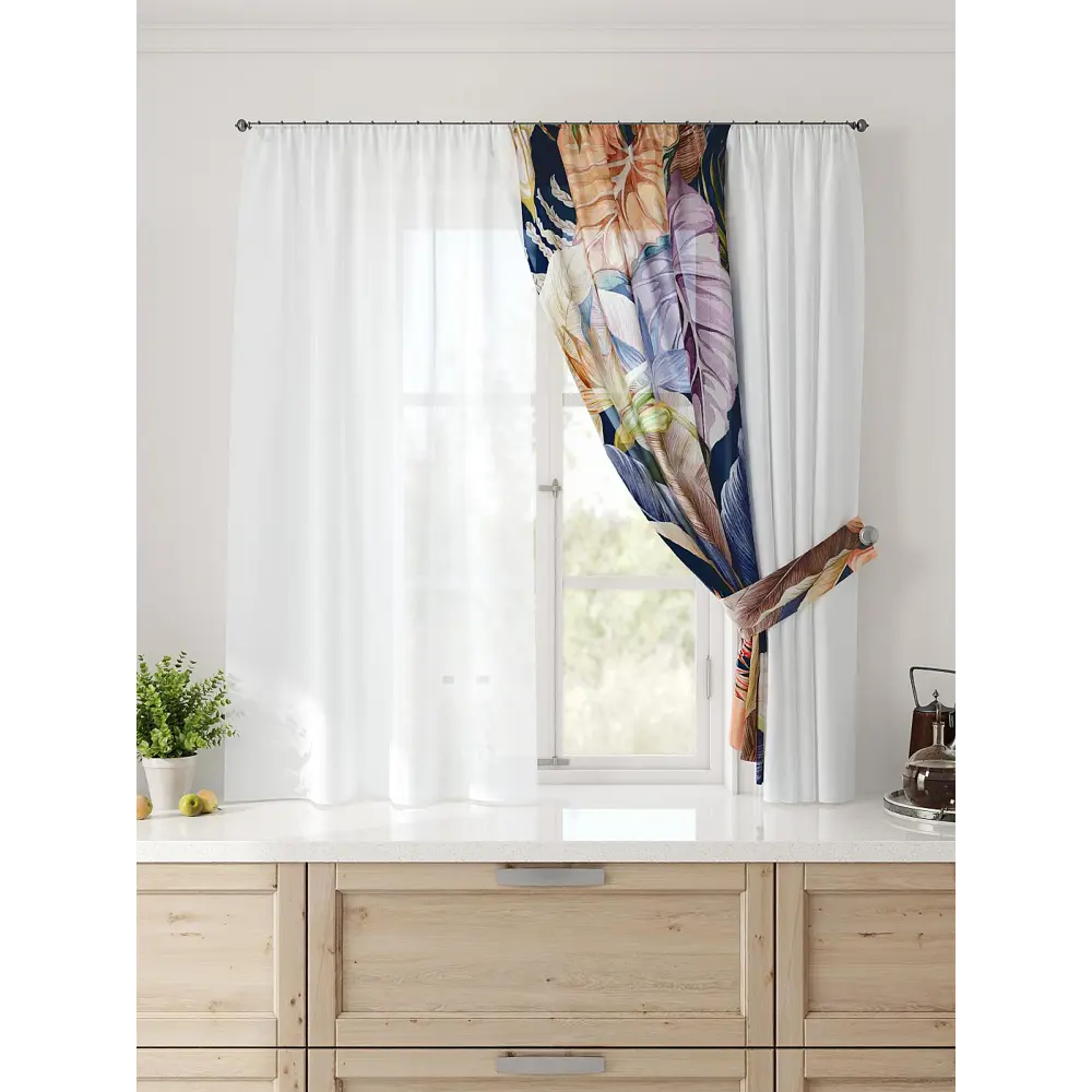 Фото 4 Тюль Comfy way Лерис - 32 CW509032-150 на шторной ленте 150x300 см цвет белый Фото 4 Тюль Comfy way Лерис - 32 CW509032-150 на шторной ленте 150x300 см цвет белый