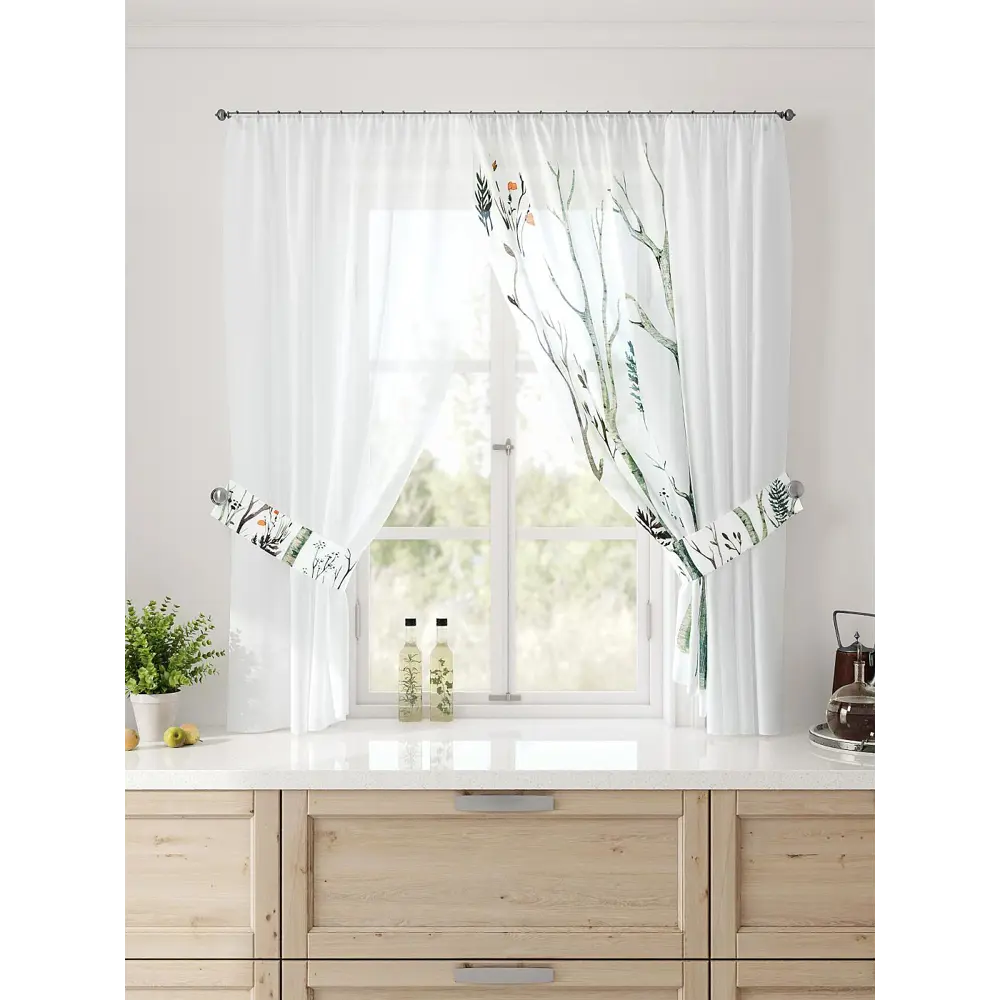 Фото Тюль Comfy way Лерис - 34 CW509034-150 на шторной ленте 150x300 см цвет белый Фото Тюль Comfy way Лерис - 34 CW509034-150 на шторной ленте 150x300 см цвет белый