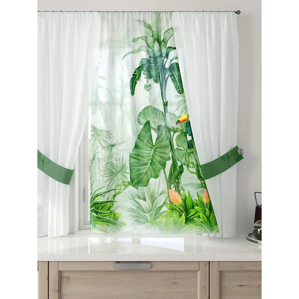 Фото 3 Тюль Comfy way Лерис - 62 CW509062-150 на шторной ленте 150x300 см цвет белый