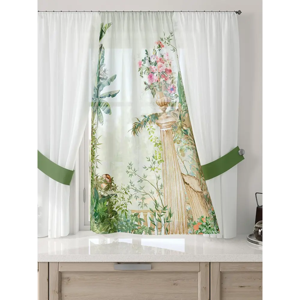 Фото 3 Тюль Comfy way Лерис - 64 CW509064-150 на шторной ленте 150x300 см цвет бежевый