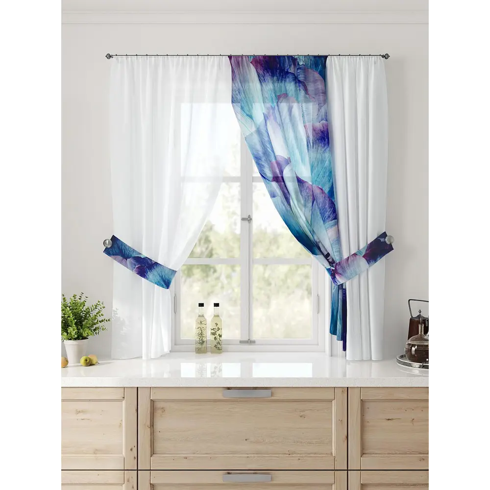 Фото Тюль Comfy way Лерис - 69 CW509069-150 на шторной ленте 150x300 см цвет белый