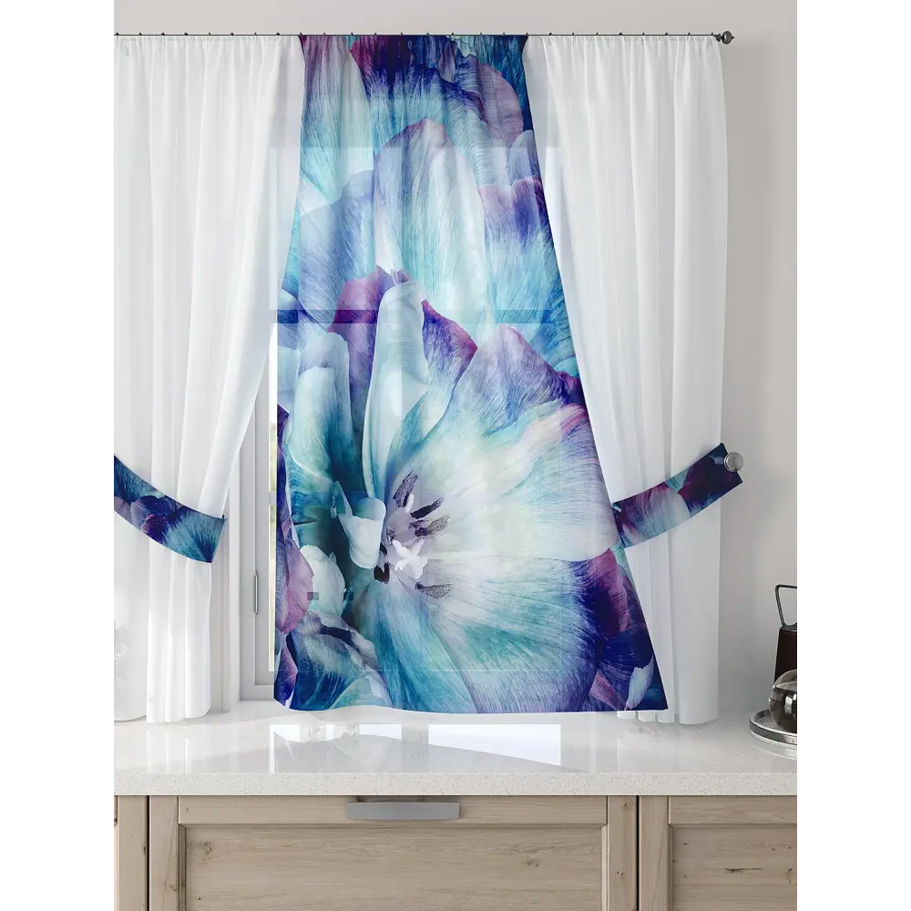 Фото 3 Тюль Comfy way Лерис - 69 CW509069-150 на шторной ленте 150x300 см цвет белый