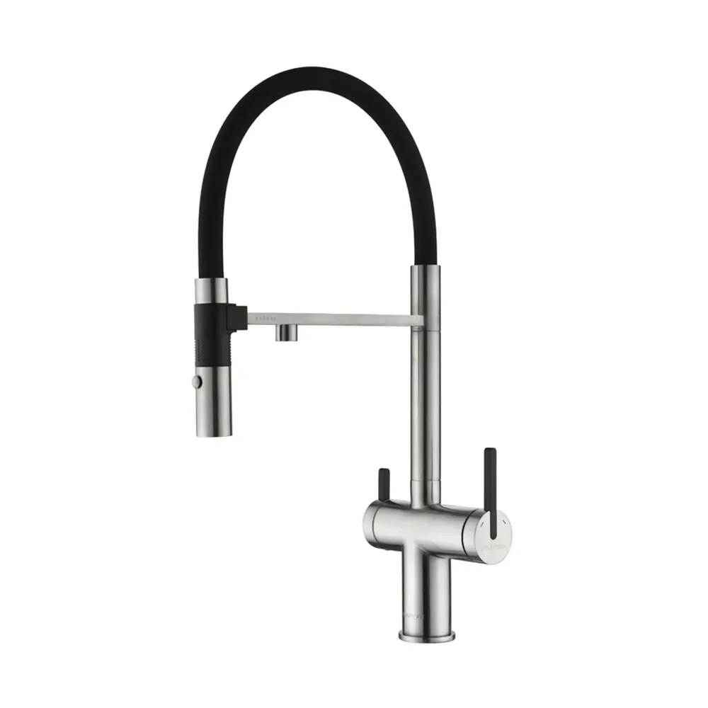 Фото Смеситель для кухни однорычажный Paulmark Gravity излив 19 см цвет серый металлик Фото Смеситель для кухни однорычажный Paulmark Gravity излив 19 см цвет серый металлик