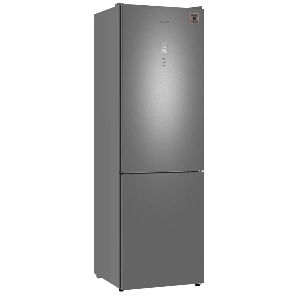 Фото 4 Холодильник Weissgauff 437283 59.5x193.5 см цвет матовая сталь