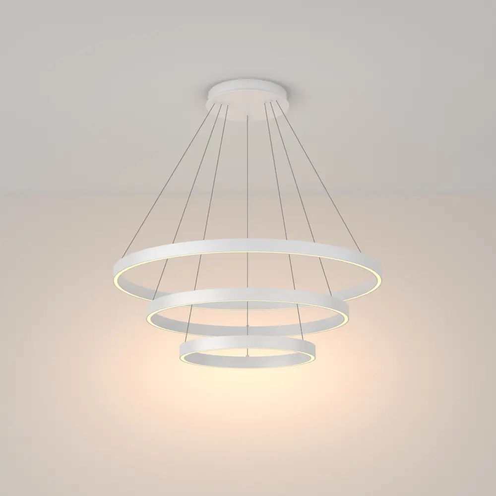 Фото 2 Люстра подвесная светодиодная Maytoni MOD058PL-L100W3K 35 м² теплый белый свет цвет белый Фото 2 Люстра подвесная светодиодная Maytoni MOD058PL-L100W3K 35 м² теплый белый свет цвет белый