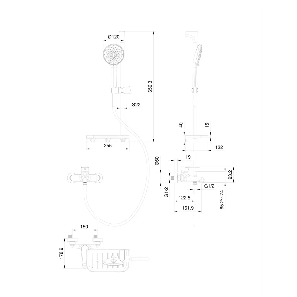 Фото Смеситель для ванны Wonzon & woghand WW-AE3201-BGG цвет графит Фото Смеситель для ванны Wonzon & woghand WW-AE3201-BGG цвет графит