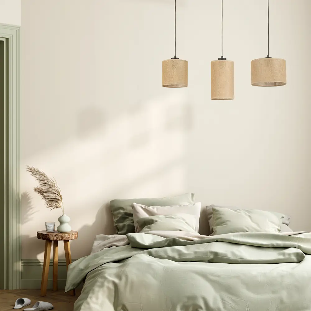 Фото 3 Светильник подвесной Tk lighting Juta A068752 3 лампы 6 м² цвет бежевый Фото 3 Светильник подвесной Tk lighting Juta A068752 3 лампы 6 м² цвет бежевый