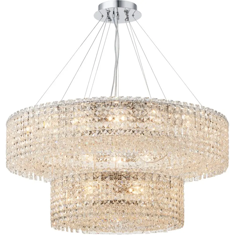 Фото Люстра подвесная Stilfort Delone 2179-09-26p 26 ламп 49 м² цвет хром