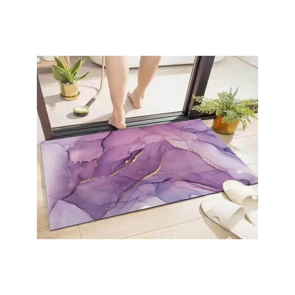 Фото Коврик для ванной комнаты 19-1 60x40см цвет фиолетовый