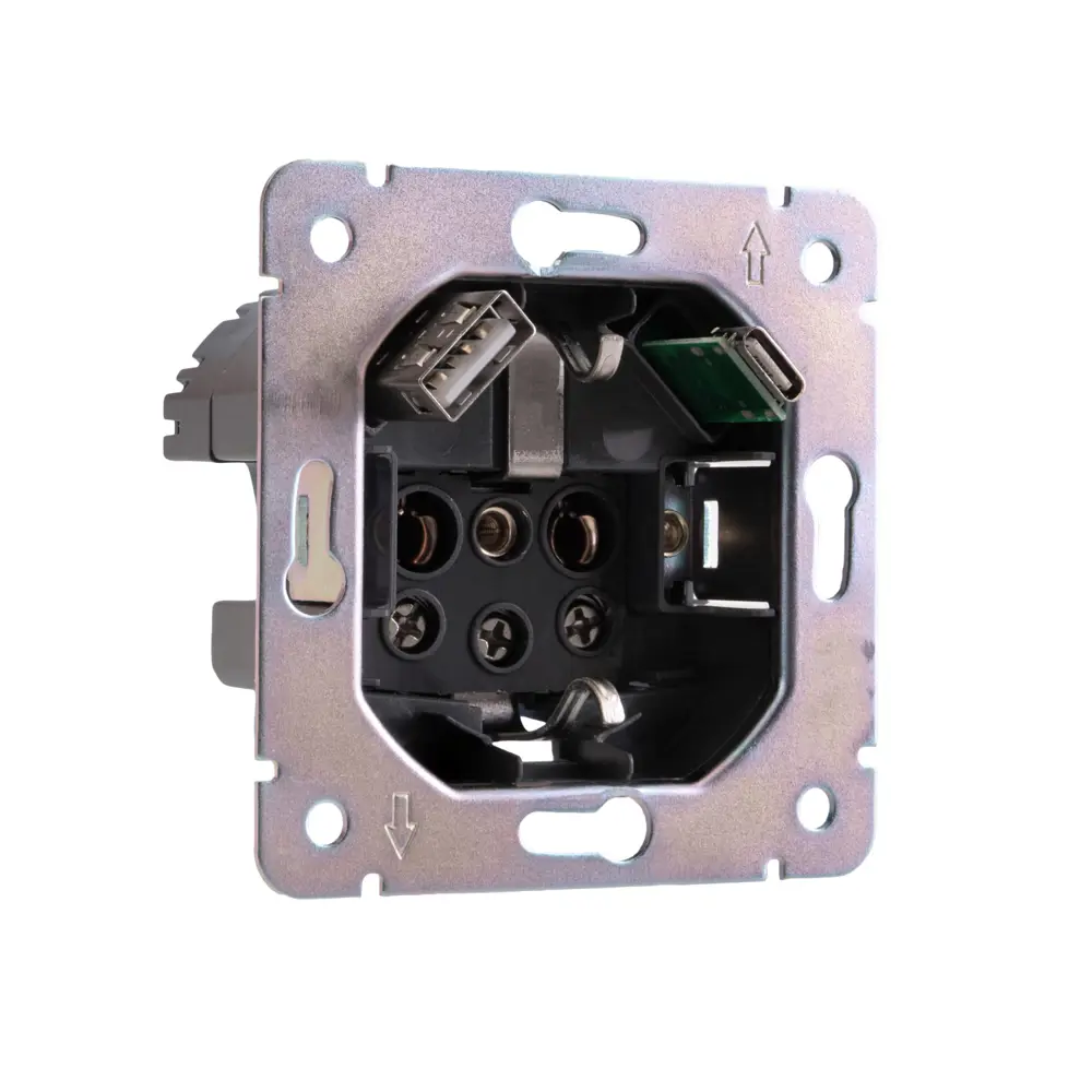 Фото 4 Розетка встраиваемая Kranz Strong KR-78-0704-6 с заземлением и USB цвет графит Фото 4 Розетка встраиваемая Kranz Strong KR-78-0704-6 с заземлением и USB цвет графит