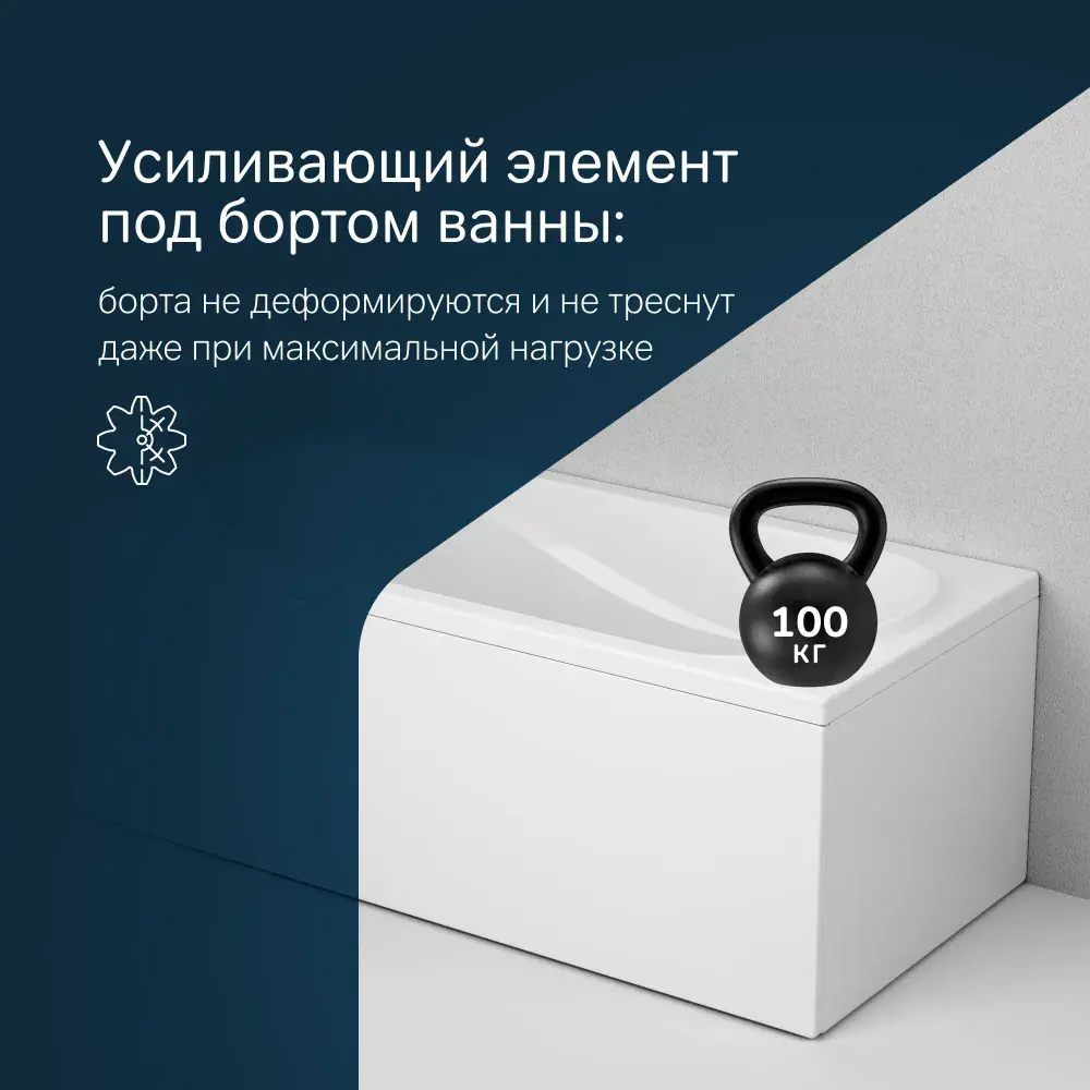 Фото 4 Ванна акриловая Am.pm W76A-150-070W-AR Sense 150x70 см комплект 2 в 1: ванна с каркасом; литьевой акрил Фото 4 Ванна акриловая Am.pm W76A-150-070W-AR Sense 150x70 см комплект 2 в 1: ванна с каркасом; литьевой акрил