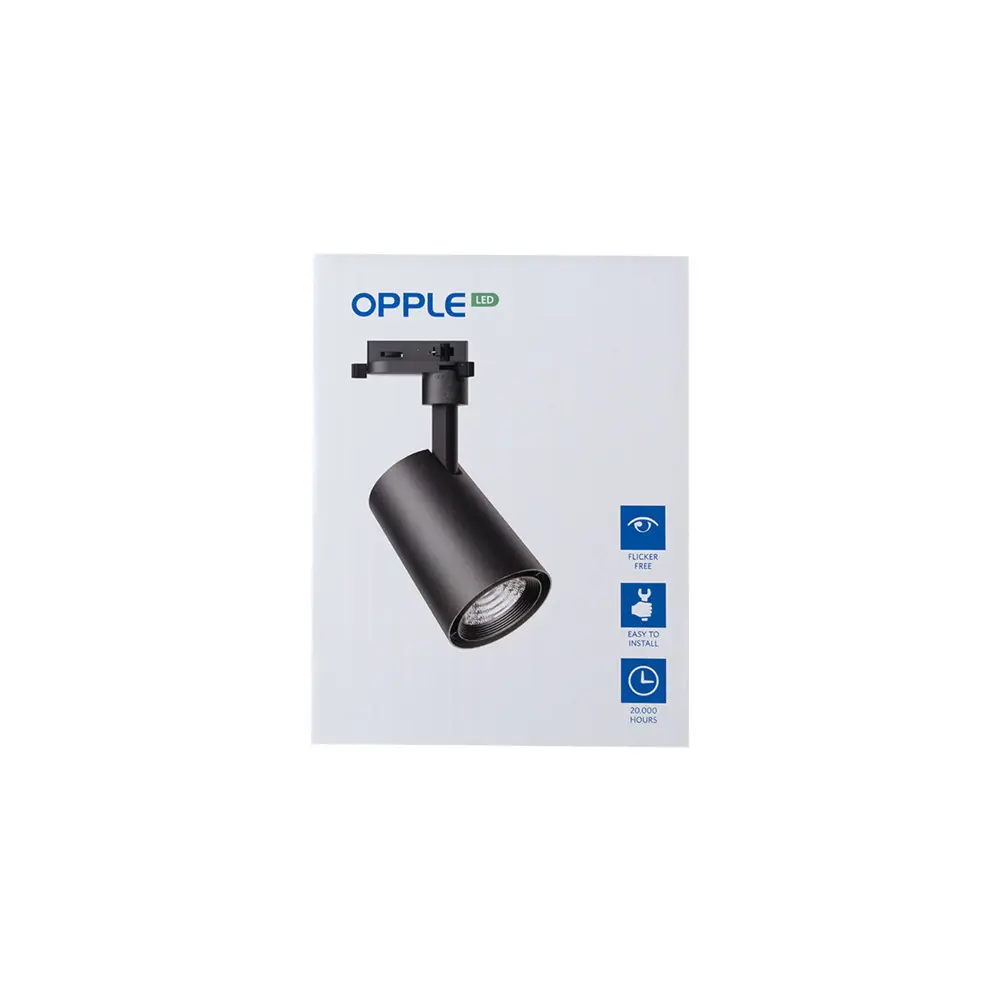 Фото 4 Трековый светильник спот светодиодный Opple 541001149900 10 Вт однофазный нейтральный белый свет цвет черный Фото 4 Трековый светильник спот светодиодный Opple 541001149900 10 Вт однофазный нейтральный белый свет цвет черный