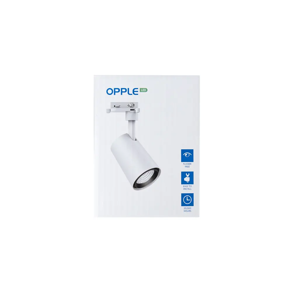 Фото 5 Трековый светильник спот светодиодный Opple 541001150800 30 Вт однофазный нейтральный белый свет цвет белый Фото 5 Трековый светильник спот светодиодный Opple 541001150800 30 Вт однофазный нейтральный белый свет цвет белый