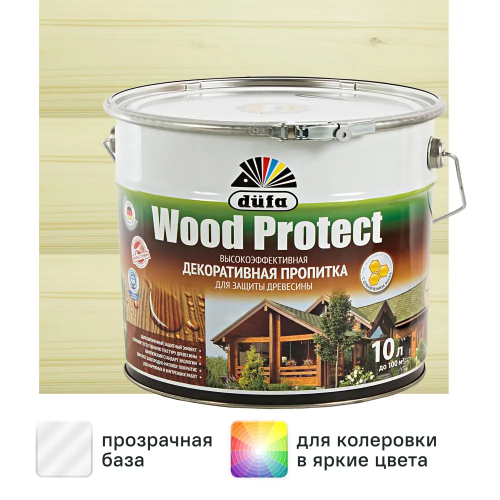 Фото Антисептик Wood Protect прозрачный 10 л Фото Антисептик Wood Protect прозрачный 10 л