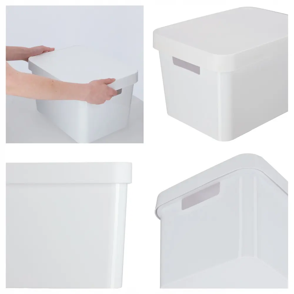 Фото 3 Корзина для хранения с крышкой Curver INFINITY Box Plain 17 литров белый Фото 3 Корзина для хранения с крышкой Curver INFINITY Box Plain 17 литров белый