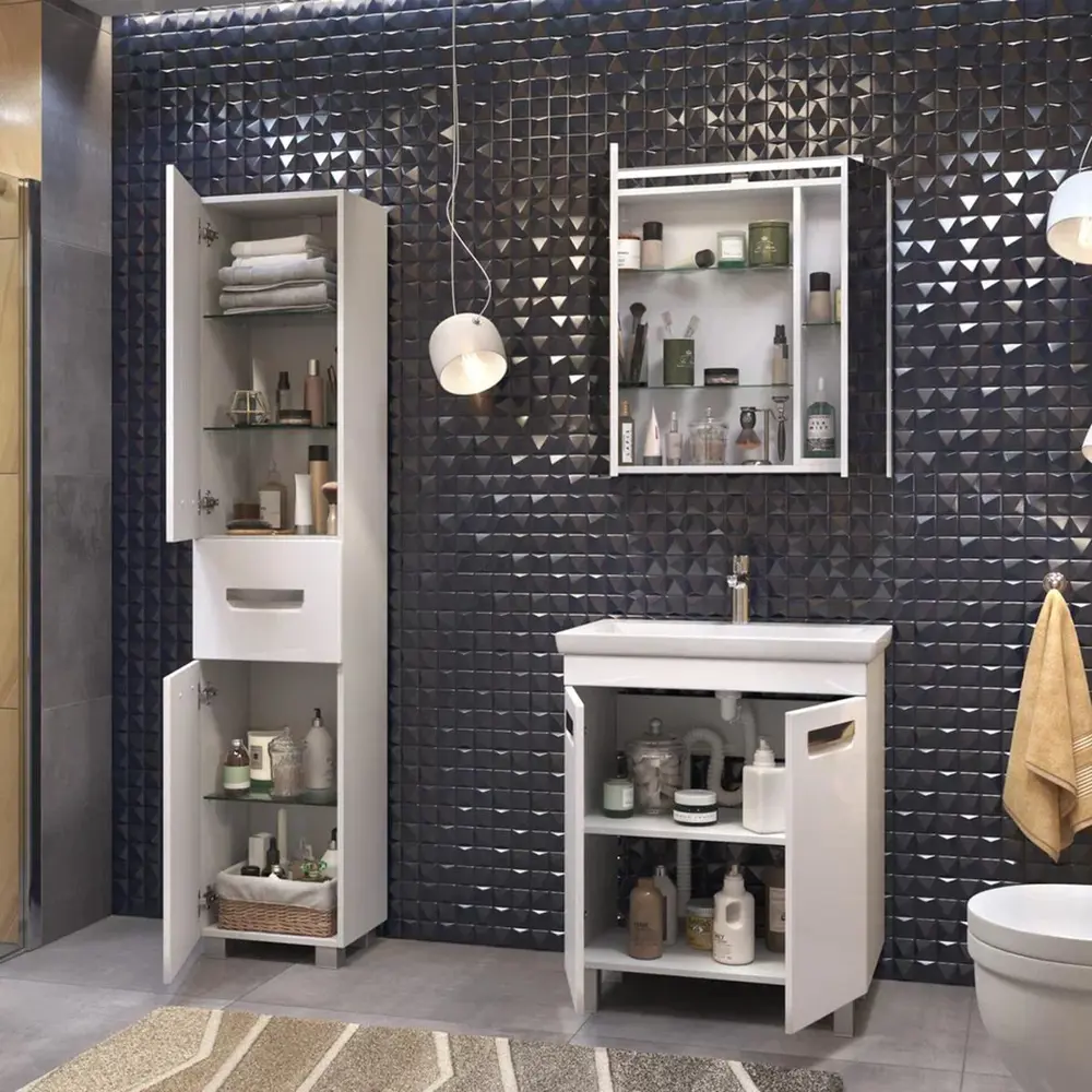 Фото 3 Тумба с раковиной напольная Vigo Plaza 023 60 см цвет белый Фото 3 Тумба с раковиной напольная Vigo Plaza 023 60 см цвет белый