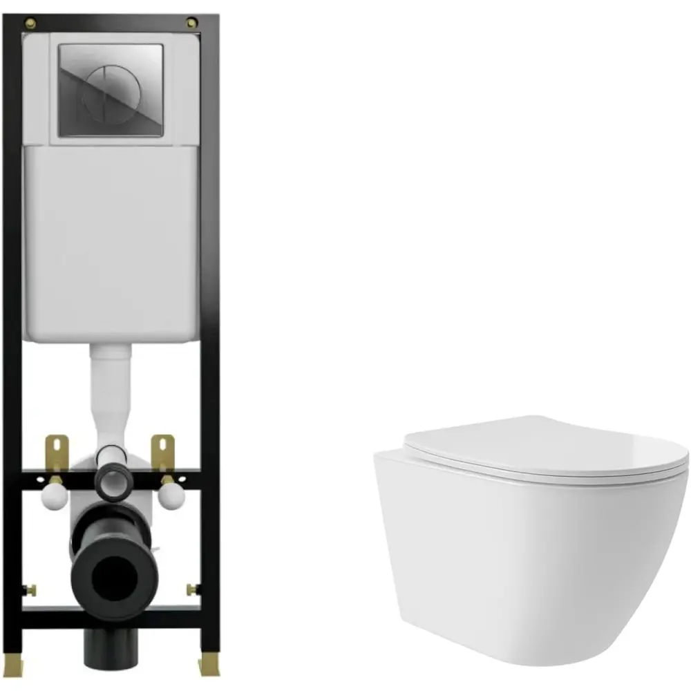 Фото Комплект инсталляция с унитазом Cersanit S-IN-BLACK-Cg-wOV0210 цвет белый Фото Комплект инсталляция с унитазом Cersanit S-IN-BLACK-Cg-wOV0210 цвет белый