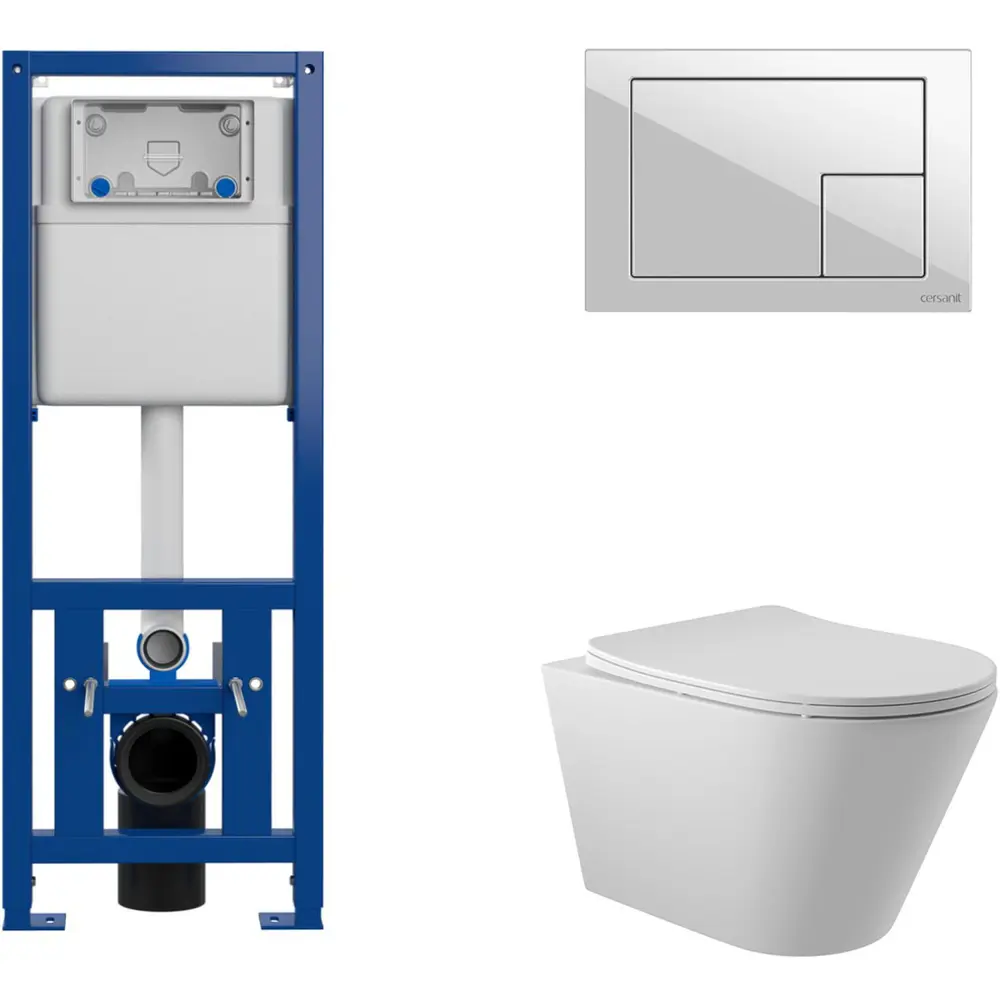 Фото Комплект инсталляция с унитазом Cersanit S-IN-MZ-LINK_PRO64077C0120 цвет белый Фото Комплект инсталляция с унитазом Cersanit S-IN-MZ-LINK_PRO64077C0120 цвет белый