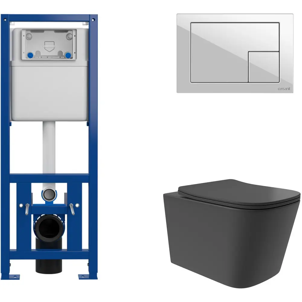 Фото Комплект инсталляция с унитазом Cersanit S-IN-MZ-LINK_PRO64077QV0240 цвет черный