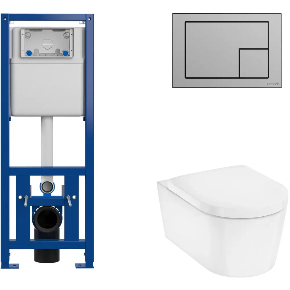 Фото Инсталляция CERSANIT LINK PRO Сорт1 с клавишей смыва CORNER мт/хр Hansgrohe EluPura Original S унитаз 540x360 белый Фото Инсталляция CERSANIT LINK PRO Сорт1 с клавишей смыва CORNER мт/хр Hansgrohe EluPura Original S унитаз 540x360 белый