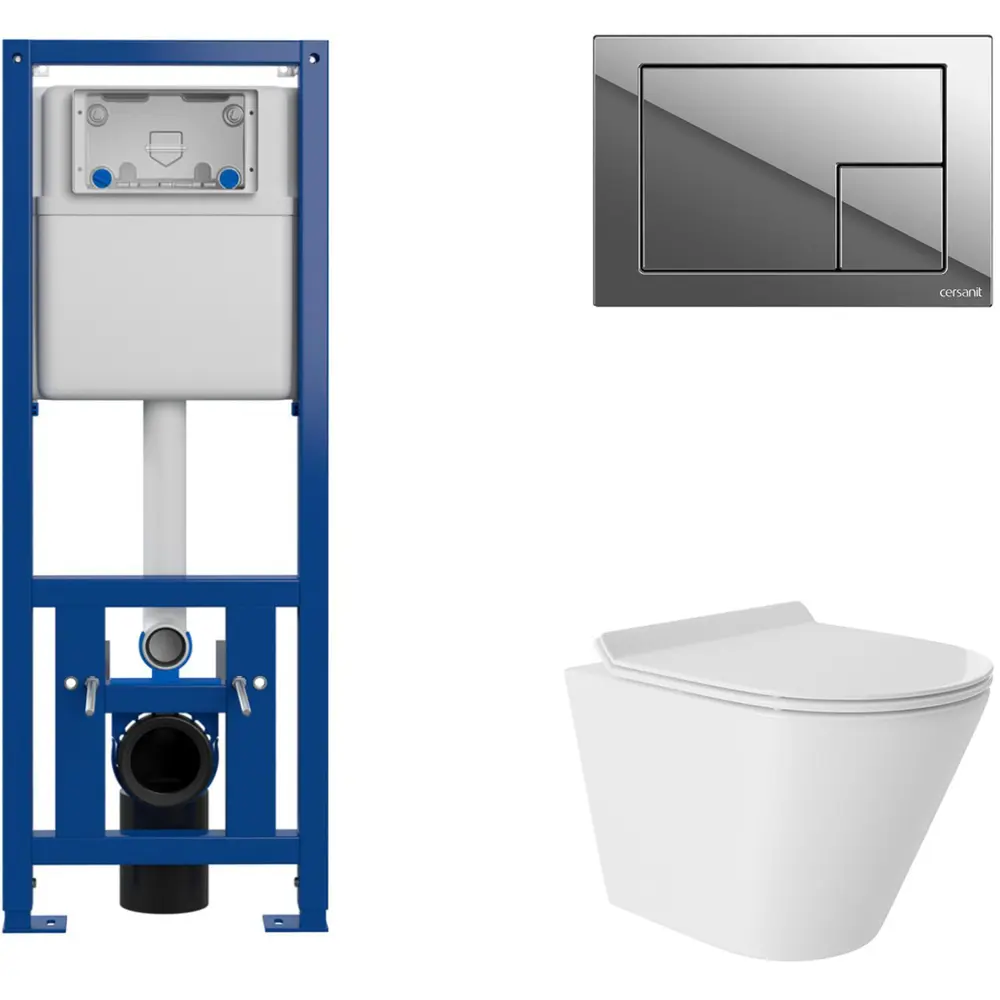 Фото Комплект инсталляция с унитазом Cersanit S-IN-MZ-LINK_PRO64108CV0110 цвет белый Фото Комплект инсталляция с унитазом Cersanit S-IN-MZ-LINK_PRO64108CV0110 цвет белый