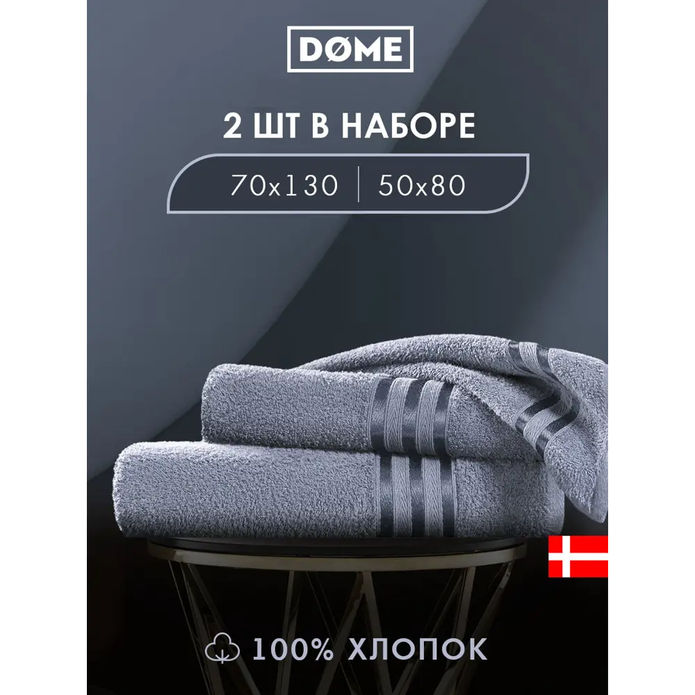 Фото Полотенце Dome Гармоника 1005.00163 для ванной 70x130 см серо-голубой Фото Полотенце Dome Гармоника 1005.00163 для ванной 70x130 см серо-голубой
