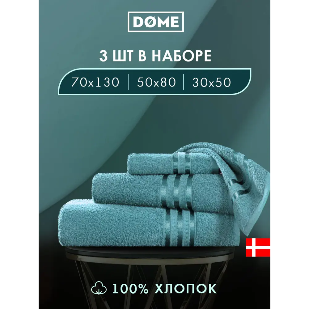 Фото Полотенце Dome Гармоника 1005.00204 для ванной 70x130 см морская волна Фото Полотенце Dome Гармоника 1005.00204 для ванной 70x130 см морская волна