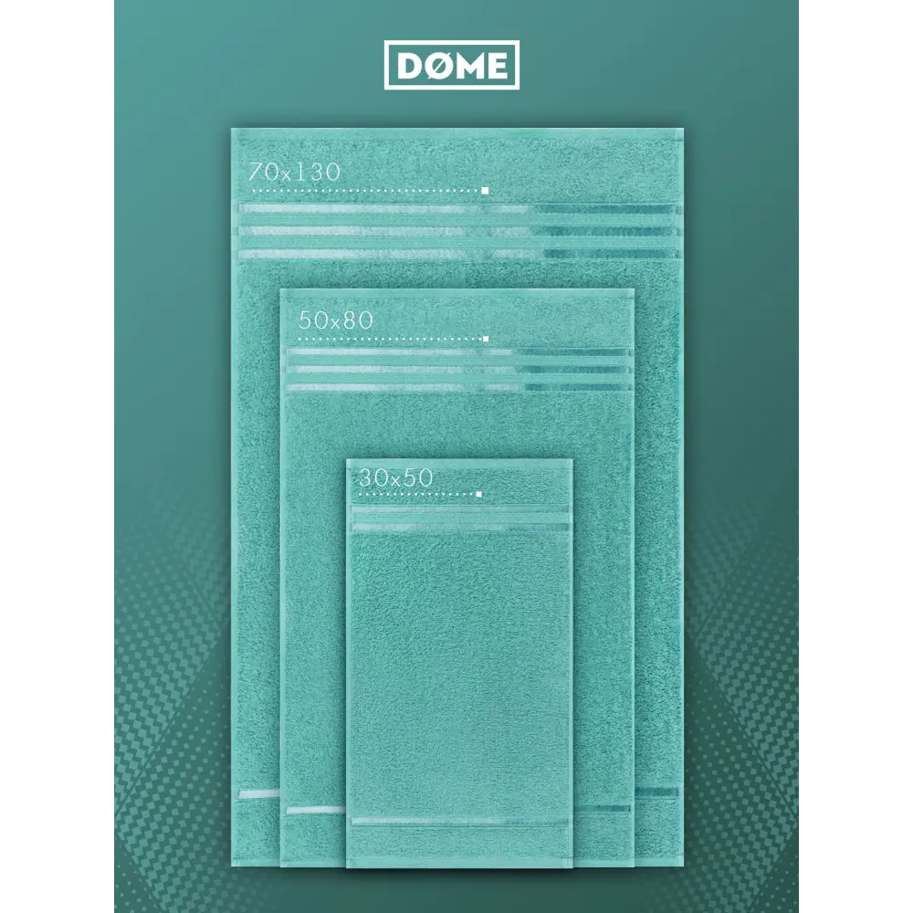 Фото 3 Полотенце Dome Гармоника 1005.00209 для ванной 70x130 см мятный Фото 3 Полотенце Dome Гармоника 1005.00209 для ванной 70x130 см мятный