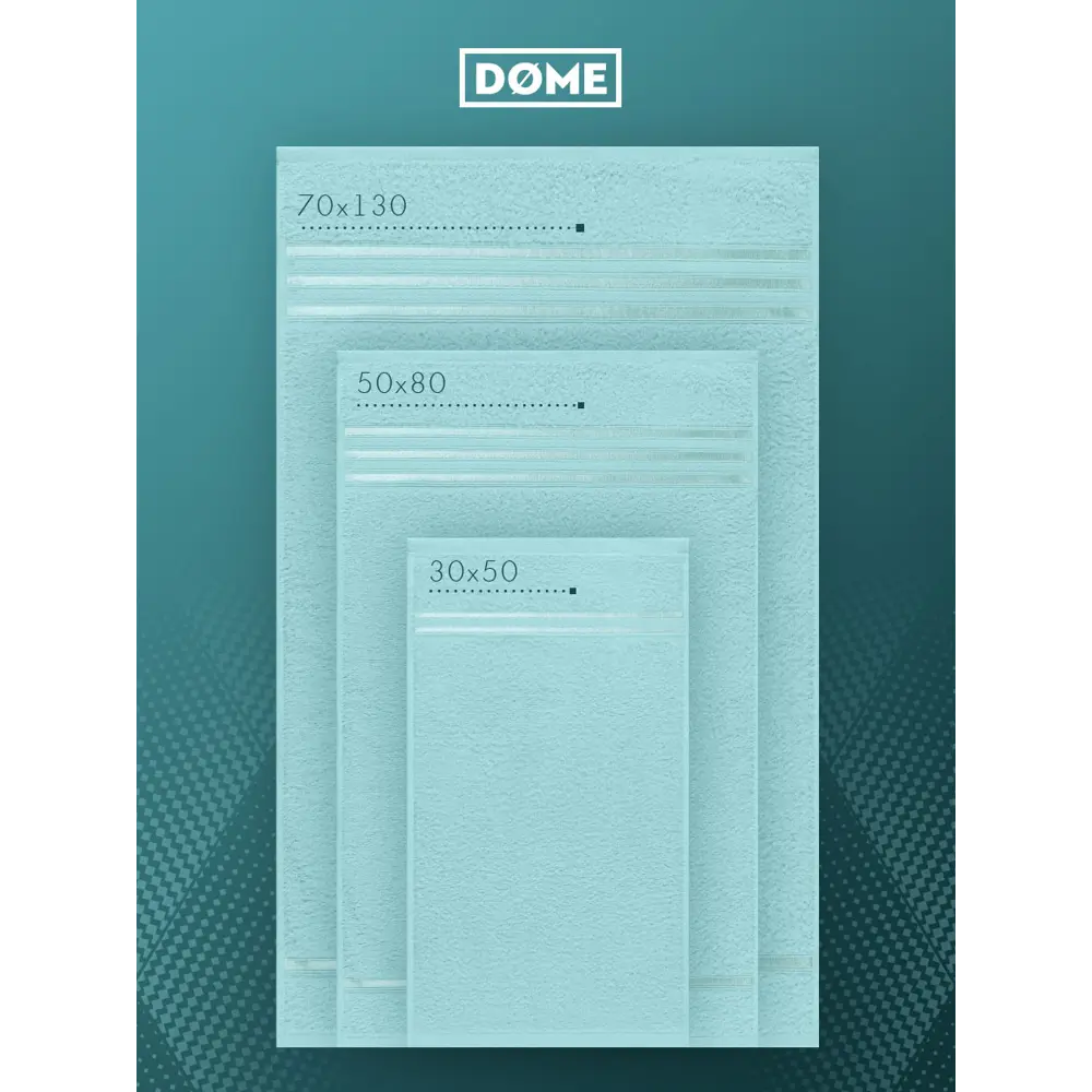 Фото 3 Полотенце Dome Гармоника для ванной 70x130 см ментол;мята Фото 3 Полотенце Dome Гармоника для ванной 70x130 см ментол;мята