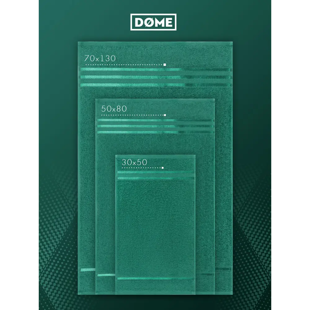 Фото 3 Полотенце Dome Гармоника 1005.00258 для ванной 70x130 см изумрудный Фото 3 Полотенце Dome Гармоника 1005.00258 для ванной 70x130 см изумрудный