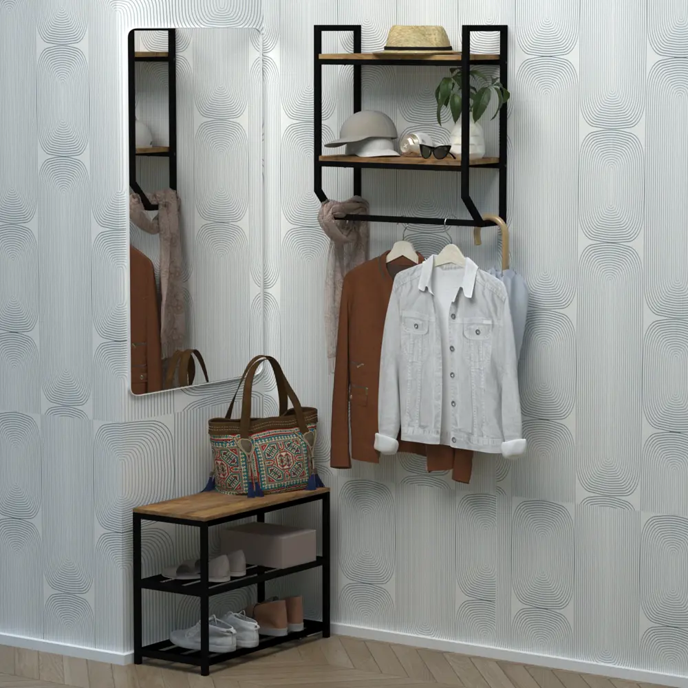 Фото 4 Этажерка для обуви Grostat home Bigbetty loft 70x55x30 см 2 полки металл цвет коричневый/коричнево-красный Фото 4 Этажерка для обуви Grostat home Bigbetty loft 70x55x30 см 2 полки металл цвет коричневый/коричнево-красный