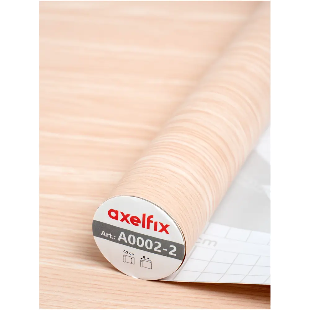 Фото Пленка самоклеящаяся универсальная Axelfix DB458A0002-2 0.45x8 м цвет дерево светлое Фото Пленка самоклеящаяся универсальная Axelfix DB458A0002-2 0.45x8 м цвет дерево светлое