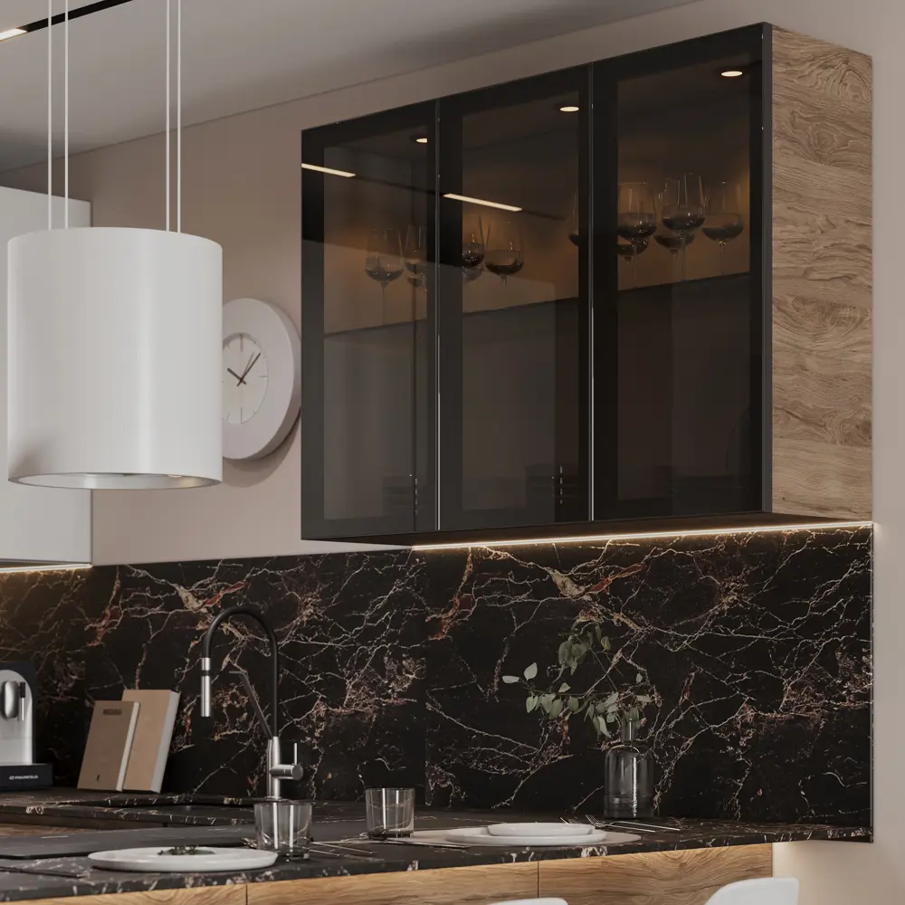 Фото 13 Фасад кухонного шкафа Токио 39.7x102.1 см KONSENSA ЛДСП цвет темное дерево Фото 13 Фасад кухонного шкафа Токио 39.7x102.1 см KONSENSA ЛДСП цвет темное дерево