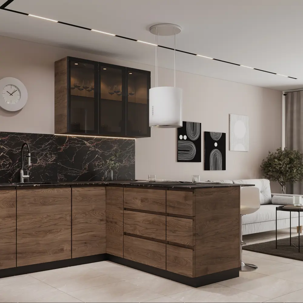 Фото 12 Фасад кухонного шкафа Токио 59.7x76.5 см KONSENSA ЛДСП цвет темное дерево Фото 12 Фасад кухонного шкафа Токио 59.7x76.5 см KONSENSA ЛДСП цвет темное дерево