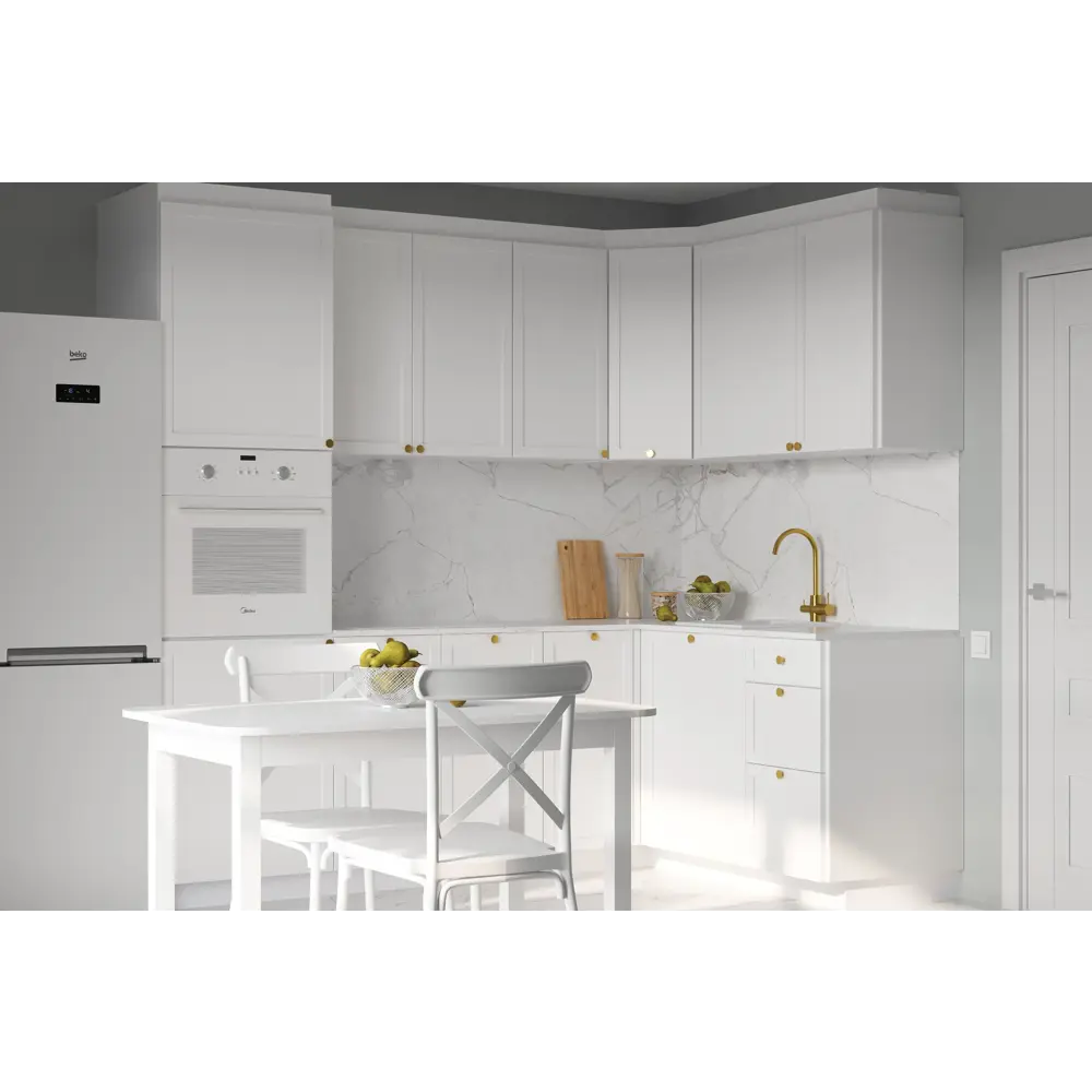 Фото 9 Фасад кухонного шкафа Ньюпорт 14.7x76.5 см KONSENSA МДФ цвет белый Фото 9 Фасад кухонного шкафа Ньюпорт 14.7x76.5 см KONSENSA МДФ цвет белый