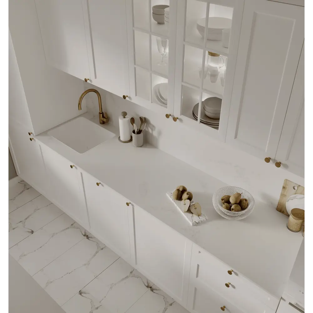 Фото 10 Фасад-витрина кухонного шкафа Ньюпорт 39.7x102.1 см KONSENSA МДФ цвет белый Фото 10 Фасад-витрина кухонного шкафа Ньюпорт 39.7x102.1 см KONSENSA МДФ цвет белый