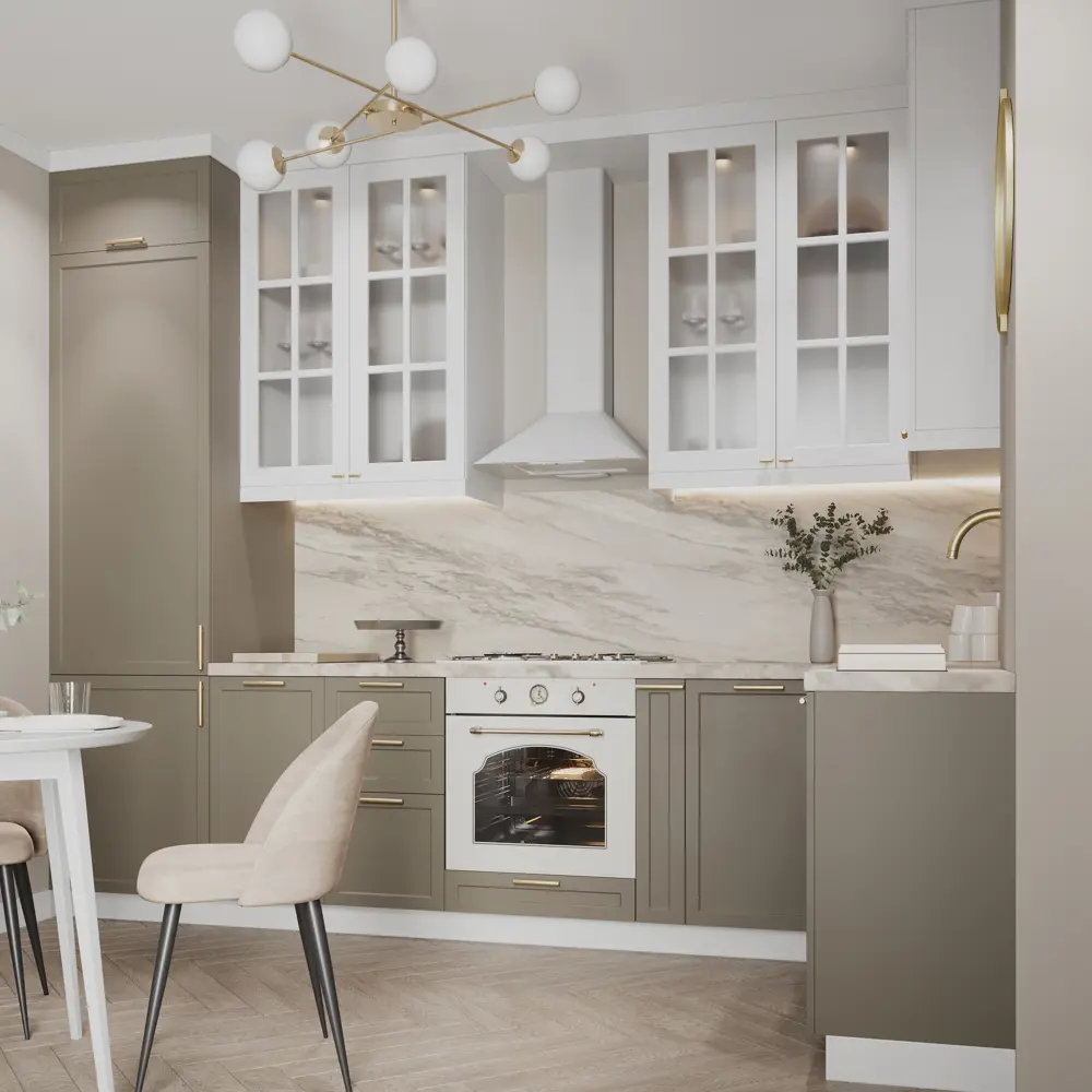 Фото 12 Фальшпанель для кухонного шкафа Ньюпорт 37x102 см KONSENSA МДФ цвет белый