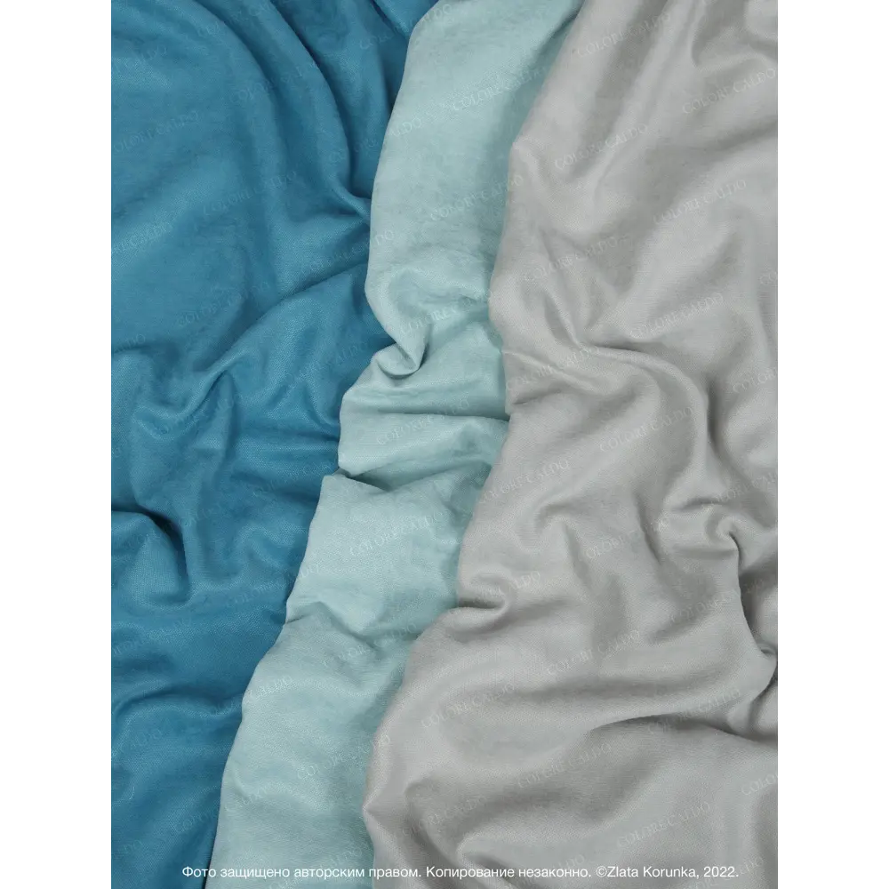 Фото 7 Комплект штор на шторной ленте блэкаут Colore Caldo 6007/Аквамариновый, 270x500 см Фото 7 Комплект штор на шторной ленте блэкаут Colore Caldo 6007/Аквамариновый, 270x500 см