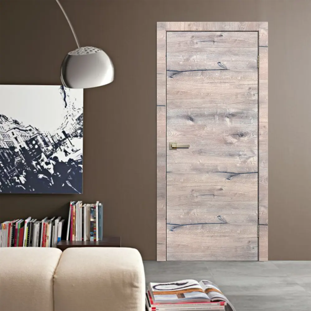 Фото 4 Дверь межкомнатная глухая Дублин 70x200 см ПВХ цвет дуб пацифик без замка и без петель Фото 4 Дверь межкомнатная глухая Дублин 70x200 см ПВХ цвет дуб пацифик без замка и без петель