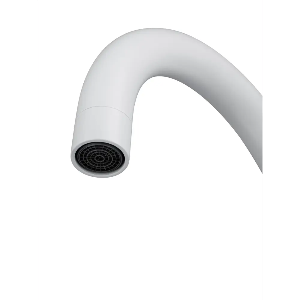 Фото 3 Смеситель для кухни Wonzon & woghand поворотный излив 30 см цвет белый