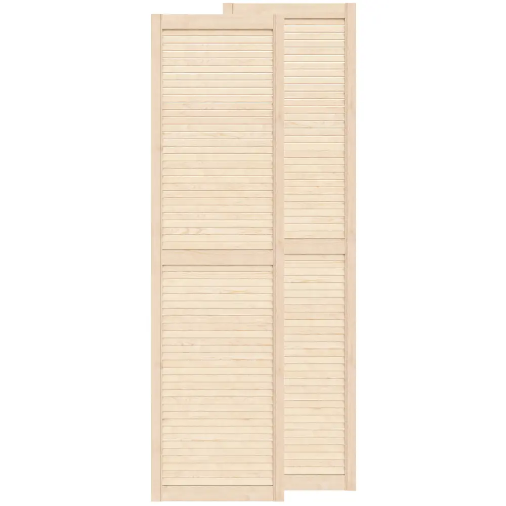 Фото Двери жалюзийные деревянные Timber&Style 1615х494х19мм сосна Экстра 2шт Фото Двери жалюзийные деревянные Timber&Style 1615х494х19мм сосна Экстра 2шт
