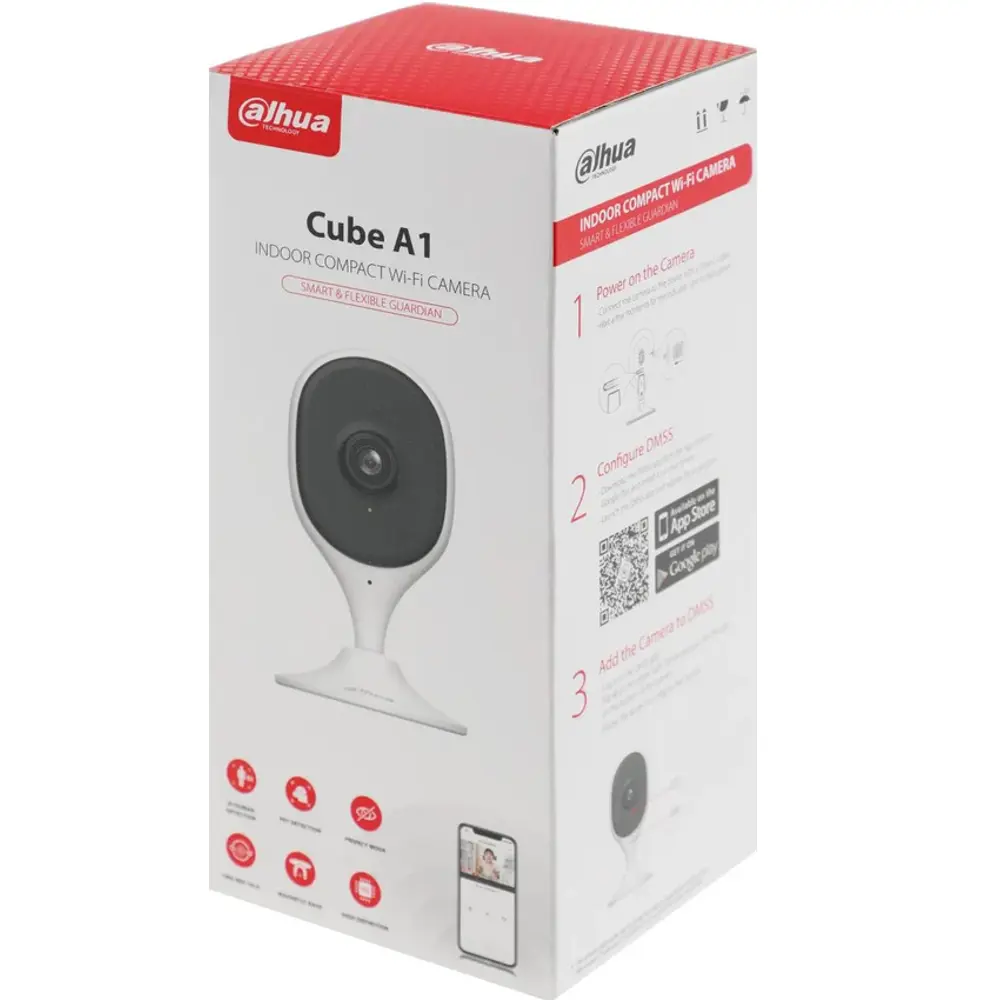 Фото IP-камера внутренняя Dahua DH-IPC-C5AP-0280B Cube A1 5 Мп с Wi-Fi Фото IP-камера внутренняя Dahua DH-IPC-C5AP-0280B Cube A1 5 Мп с Wi-Fi