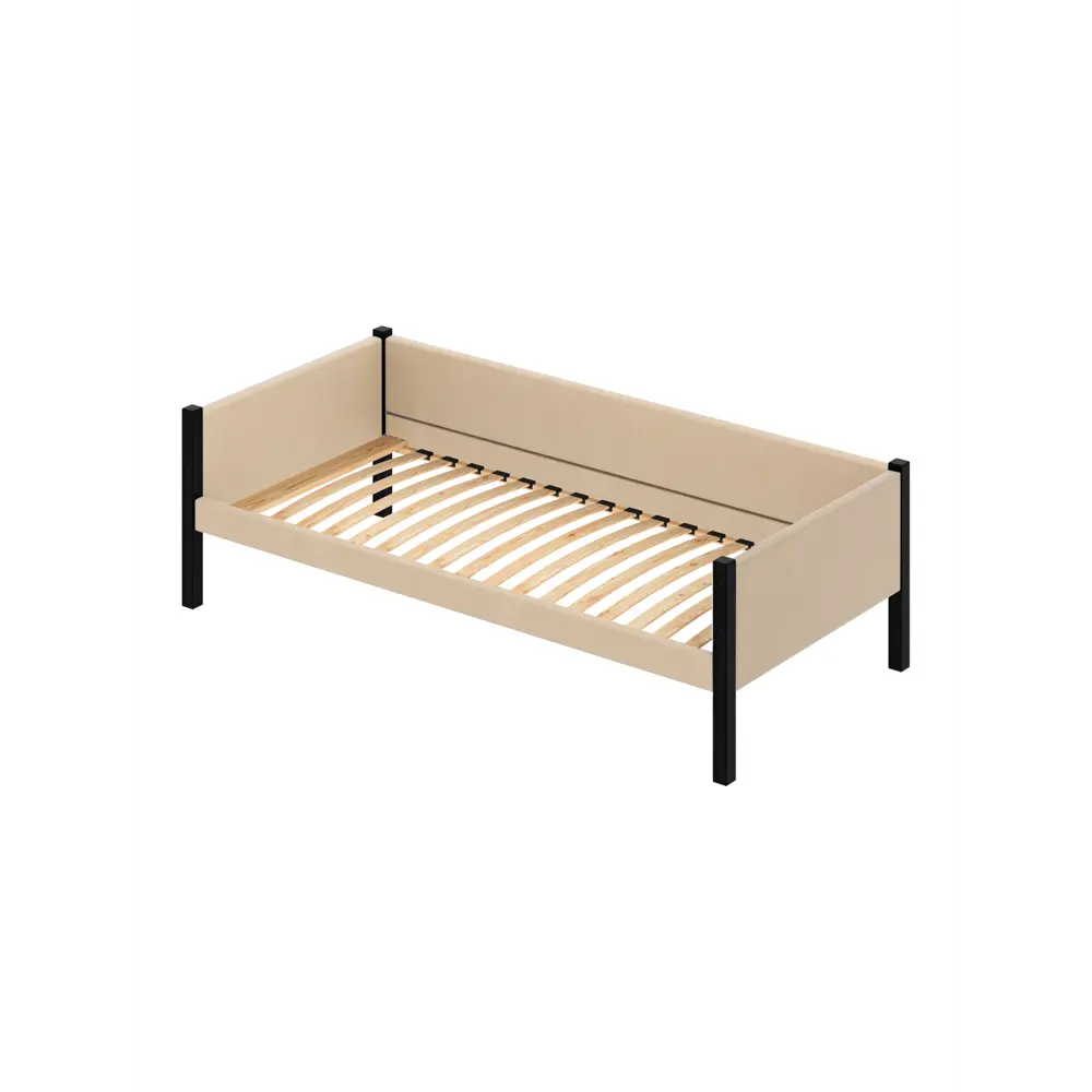 Фото 2 Кровать Solarius tahta-obiv-rs3-90-200onix-orto Тахта односпальная Классика 100 x 63 x 210 см двп цвет бежевый/черный оникс Фото 2 Кровать Solarius tahta-obiv-rs3-90-200onix-orto Тахта односпальная Классика 100 x 63 x 210 см двп цвет бежевый/черный оникс