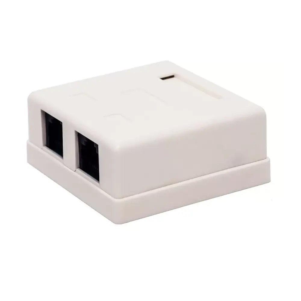 Фото 2 Розетка компьютерная накладная Filum Krone FL-NA-SOCKET5E-2 RJ45 Cat 5E цвет белый Фото 2 Розетка компьютерная накладная Filum Krone FL-NA-SOCKET5E-2 RJ45 Cat 5E цвет белый
