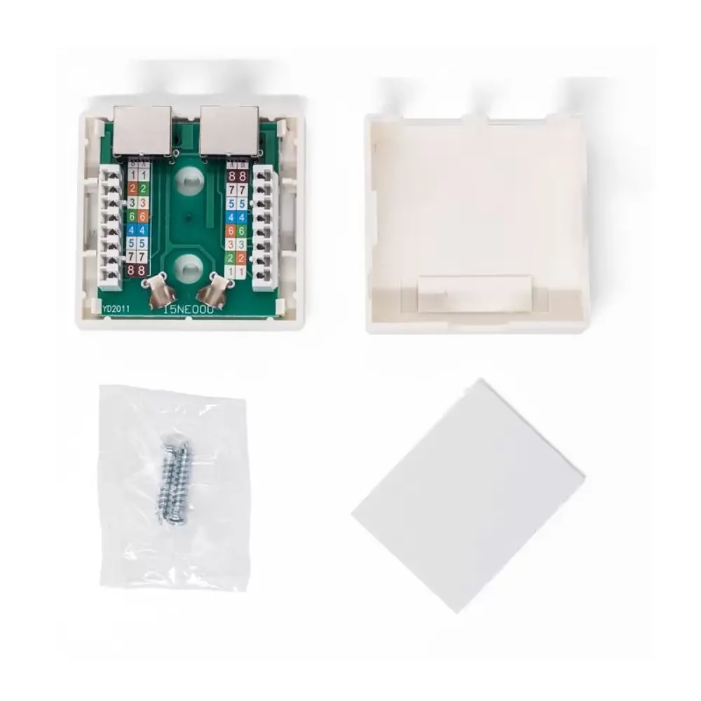 Фото 3 Розетка компьютерная накладная Filum Krone FL-NA-SOCKET5E-4 RJ45 Cat 5E цвет белый Фото 3 Розетка компьютерная накладная Filum Krone FL-NA-SOCKET5E-4 RJ45 Cat 5E цвет белый