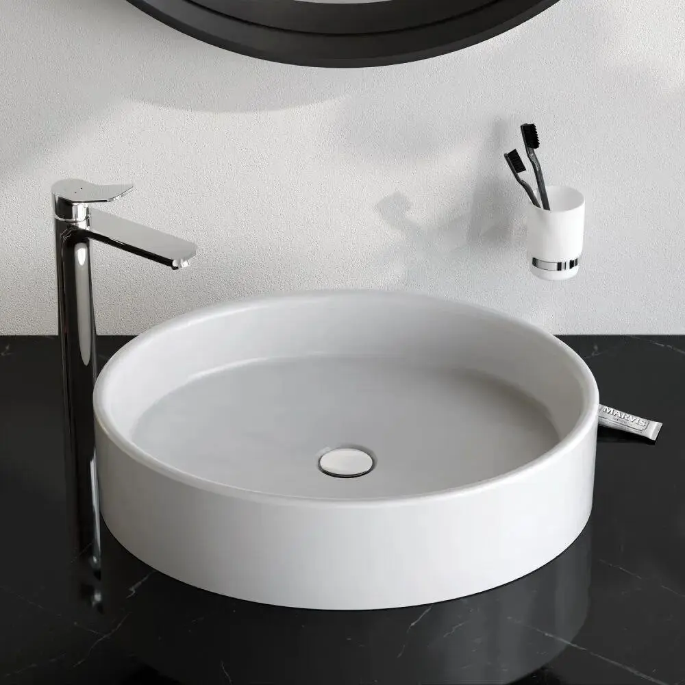 Фото 3 Раковина для ванной AM.PM накладная со смесителем X-Joy хром 55 см на столешницу