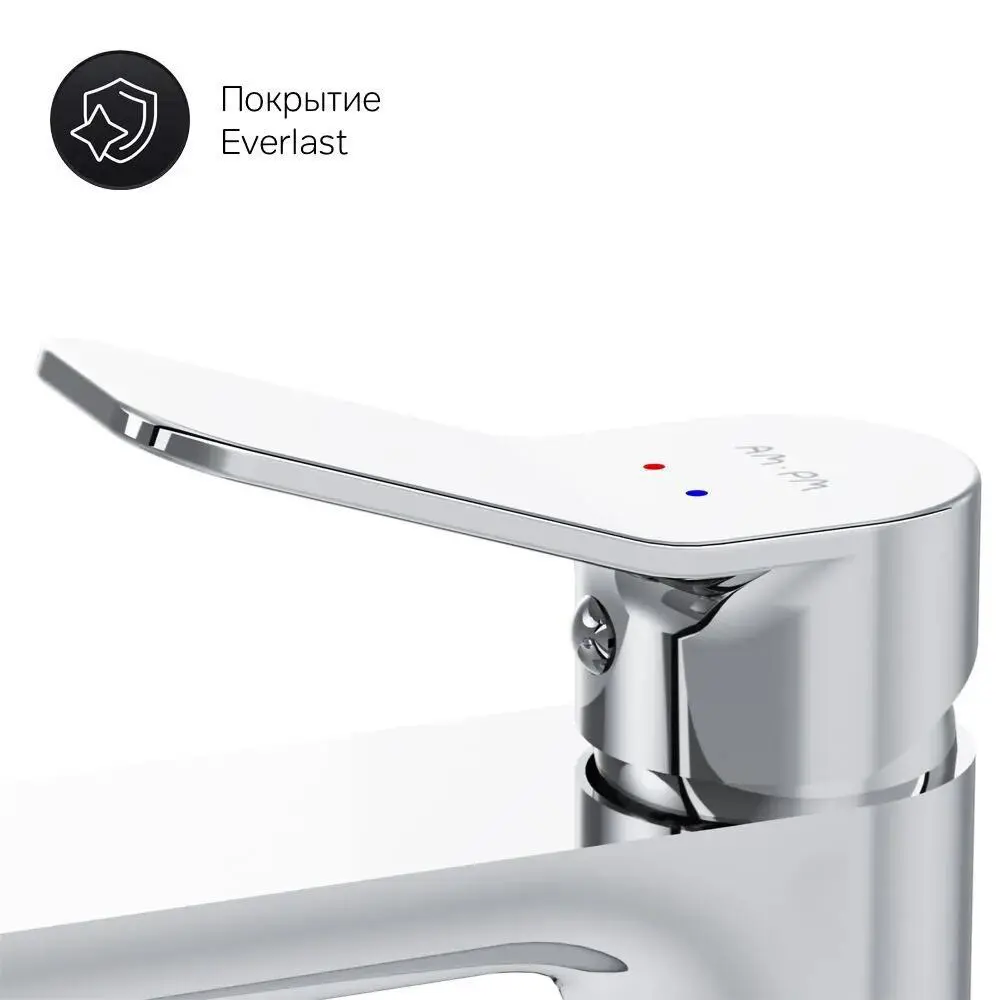 Фото 10 Раковина для ванной AM.PM накладная со смесителем X-Joy хром 55 см на столешницу